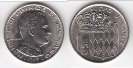 **** MONACO - 1 FRANC 1977 RAINIER III  **** EN ACHAT IMMEDIAT !!! - 1960-2001 Francos Nuevos