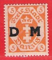 MiNr.1  Xx   Deutschland Freie Stadt Danzig Dienstmarken - Service