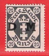 MiNr.4  Xx   Deutschland Freie Stadt Danzig Dienstmarken - Servizio