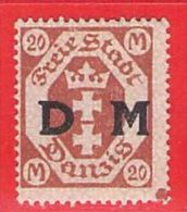 MiNr.28 Xx   Deutschland Freie Stadt Danzig Dienstmarken - Dienstmarken