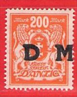 MiNr.38 Xx   Deutschland Freie Stadt Danzig Dienstmarken - Dienstmarken