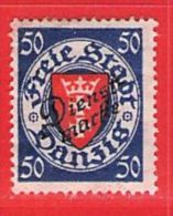 MiNr.50 Xx   Deutschland Freie Stadt Danzig Dienstmarken - Dienstmarken