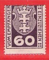 MiNr.4b Xx   Deutschland Freie Stadt Danzig Portomarken - Postage Due