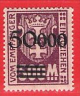 MiNr.28 Xx   Deutschland Freie Stadt Danzig Portomarken - Postage Due