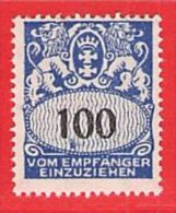 MiNr.37 Xx   Deutschland Freie Stadt Danzig Portomarken - Postage Due