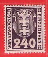 MiNr.9b Xx   Deutschland Freie Stadt Danzig Portomarken - Postage Due