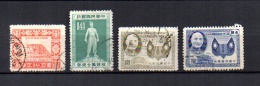 Taiwán  ( Formosa )     1954-55  .-   Y&T  Nº    165 - 174 - 181 - 184 - Used Stamps