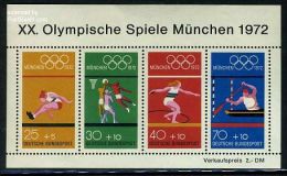 Año 1972 JJOO. Munich Sujetos Diversos MNH Yvert Hoja 7 - 1959-1980