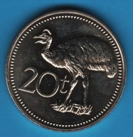 PAPUA NEW GUINEA 20 Toea 1979  KM# 5 Oiseau Casoar - Papouasie-Nouvelle-Guinée