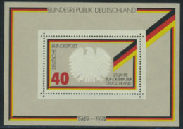 Año 1974 25 Aniv. Rep. Federal MNH Yvert Hoja 9 - 1959-1980