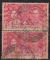 Used Pair, Somaliland Protectorate, Coronation 1937 (sample Image) - Somalilandia (Protectorado ...-1959)