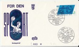 27453- WATER POLO, FOR THE SPORTS, EMBOSSED COVER FDC, 1980, GERMANY - Waterpolo