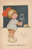ENFANTS - LITTLE GIRL - Jolie Carte Fantaisie Fillette Au Tableau "Le Portrait De Mademoiselle " - BEATRICE MALLET - Mallet, B.