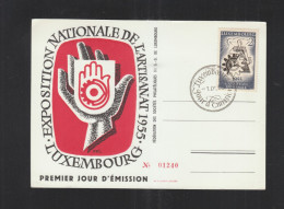 Luxemburg MK 1955 Exposition Nationale - Maximum Cards