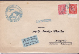 1933. FIRST FLIGHT, LJUBLJANA-ZAGREB - Lettres & Documents