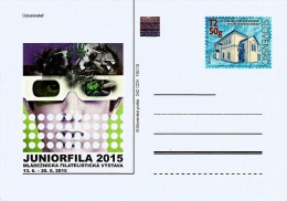 Slovakia - 2015 - JUNIORFILA 2015 Stamp Exhibition - Postcard With Printed Stamp And Hologram - Cartoline Postali
