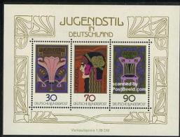 Año 1977 Estilo Moderno En Alemania  MNH Yvert Hoja 13 - 1959-1980