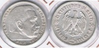 ALEMANIA DEUTSCHES REICH 5 MARK 1936 J  PLATA SILBER. Y - 5 Reichsmark