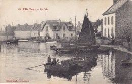 L ILE TUDY La Cale  ( Barque Voilier Bateau De Pêche ) Circulée 1923 - Ile Tudy