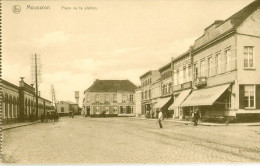 MOUSCRON Hainaut Moeskroen Place De La Station Animee Estaminet Agence De Douane TOP-Erhaltung Ungelaufen - Mouscron - Moeskroen