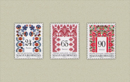 HUNGARY 1999 CULTURE The Hungarian FOLK ART - Fine Set MNH - Unused Stamps