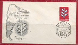 ARGENTINA 1960 DECORATED FDC (Geography, Maps, Provinces, Plants, Music, French Horn) - Brieven En Documenten