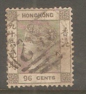 HONG KONG  Scott  # 24  F-VF USED SMALL FT. - Used Stamps