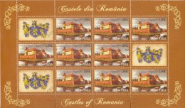 2008 -  Castles Of Romania  Full Schets - Oblitérés