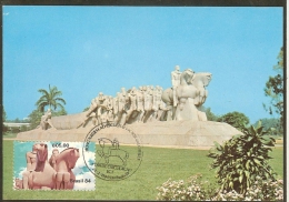 BRESIL Carte Maximum - Monument Aux Drapeaux - Cartes-maximum