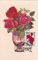 HONGRIE Carte Maximum - Roses - Maximum Cards & Covers