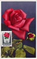 HONGRIE Carte Maximum - Roses - Maximum Cards & Covers