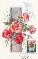 HONGRIE Carte Maximum - Roses - Maximum Cards & Covers