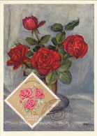 HONGRIE Carte Maximum - Roses - Cartoline Maximum