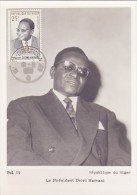 NIGER Carte Maximum - Président - Niger (1960-...)
