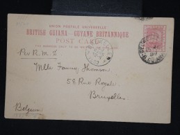 GRANDE BRETAGNE -GUYANNE - Entier Postal Pour La Belgique En 1889 - à Voir - Lot P9529 - British Guiana (...-1966)