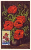 SAINT MARIN Carte Maximum - Coquelicots - Other & Unclassified
