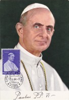 VATICAN Carte Maximum - Pape Paul VI - Maximumkaarten