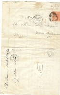 LBL32 - VICTORIA 4p ROUGE ORANGE  LETTRE COMMERCIALE LONDRES / VILLERS BRETONNEUX 19/5/1864 - Covers & Documents