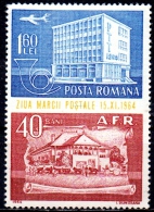 ROMANIA 1964 Air. Stamp Day - 1l.60+40b Post Office Of 19th & 20th Century MH - Ongebruikt
