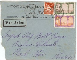 LBL32 -ALGERIE LETTRE AVION DELLYS /  BACH-MAÏ (TONKIN) 17/12/1934 - Lettres & Documents