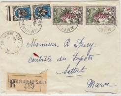 LBL32 -ALGERIE LETTRE RECOMMANDÉE ALGER / SETTAT (MAROC) 12/9/1950 - Covers & Documents