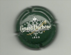 Capsule De Champagne Canard Duchêne 1868, Fond Vert Texte Blanc, Sabre Or - Canard Duchêne