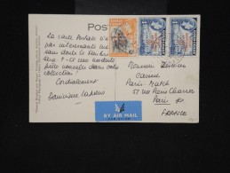 GRANDE BRETAGNE - COTE D'OR - Timbres Surchargés Sur Cp Pour Paris En 1958 - à Voir - Lot P9600 - Goldküste (...-1957)