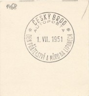 J4871 - Czechoslovakia (1951) Cesky Brod (bus Post Office): Days Of Friendship & Peace In Lipan (Battle Of Lipan 1434) - Bus