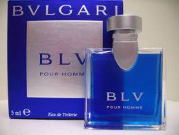 BULGARI " BLV" POUR HOMME MINI EDT 5 ML LIRE !!! - Miniatures Hommes (avec Boite)