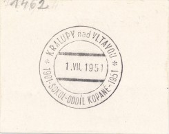 J4876 - Czechoslovakia (1951) Kralupy Nad Vltavou: 1901 - Sokol (= Falcon, Gymnastic Organization), Football Club - 1951 - Cartas & Documentos