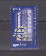 2008 -  Roemenie 2008 10th Anniv. European Central Bank  YV No 5302 - Usado