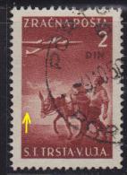 3652. Italy, Yugoslavia, Trieste, Zone B, 1949, Definitive, Airmail, Error, Used (o) - Usati