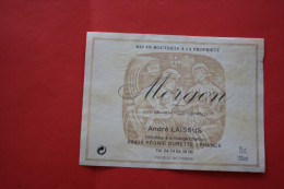 MORGON Régnié Durette   étiquette ETIQUETTE DE VIN Usagée Décollée De Bouteille De VIN D'origine - Côtes Du Rhône