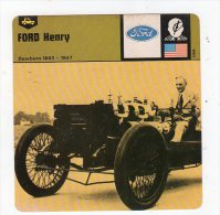 Sept15  70628     Ford Henry   ( Fiche Auto ) - Car Racing - F1